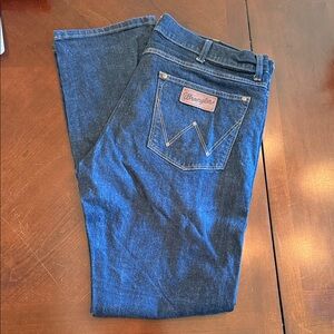 Wrangler Men's Dark Blue Straight Jeans